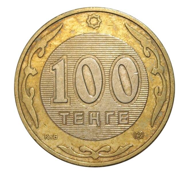 100 тенге 2003 года Казахстан «10 лет национальной валюте — Птица» (Артикул M2-6672)