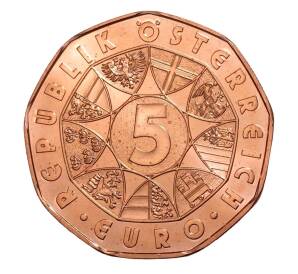 5 евро 2015 года Австрия «Новый год — Оперетта Летучая мышь»» — Фото №2