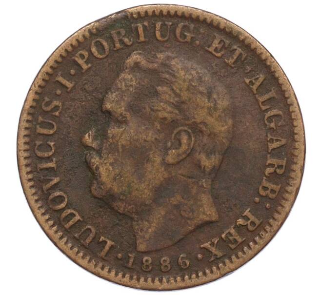 Монета 1/4 танга 1886 года Португальская Индия (Артикул: K12-07131) — Фото №2