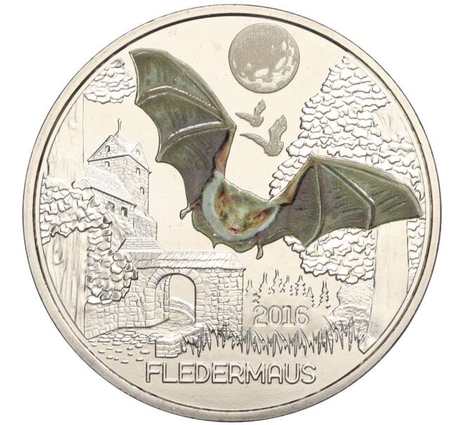 Монета 3 евро 2016 года Австрия «Животные со всего мира — Летучая мышь» (Артикул: M2-73804) — Фото №1