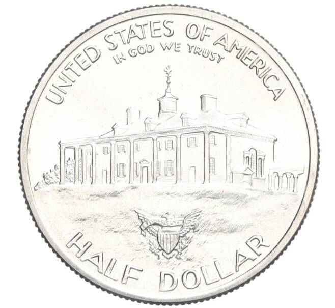 Монета 1/2 доллара 1982 года D США «250 лет со дня рождения Джорджа Вашингтона» (Артикул M2-73814)