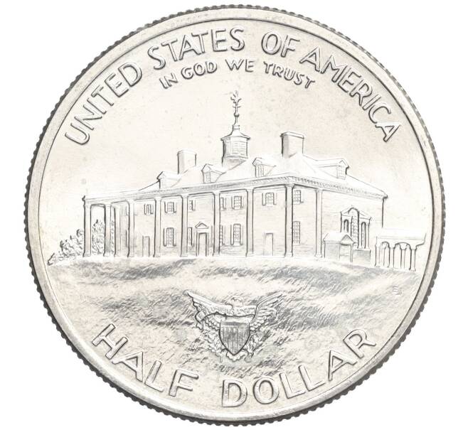 Монета 1/2 доллара 1982 года D США «250 лет со дня рождения Джорджа Вашингтона» (Артикул M2-73815)