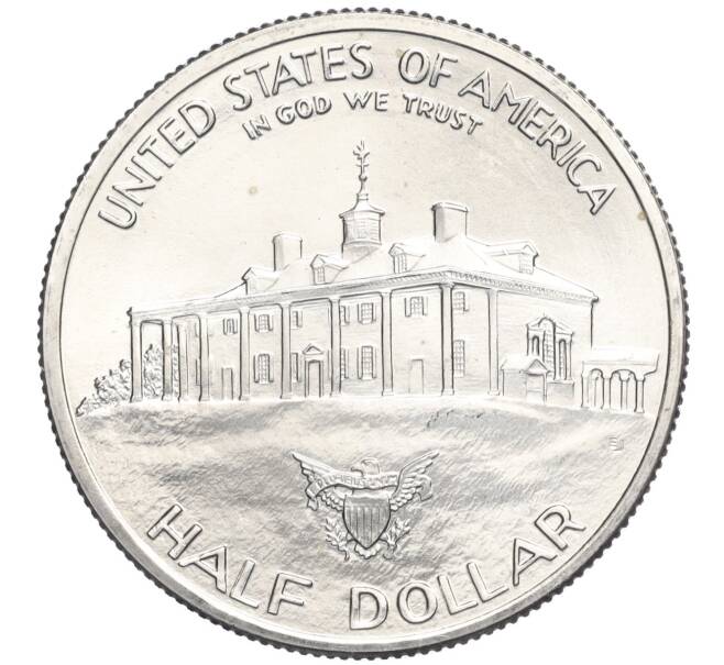 Монета 1/2 доллара 1982 года D США «250 лет со дня рождения Джорджа Вашингтона» (Артикул M2-73817)