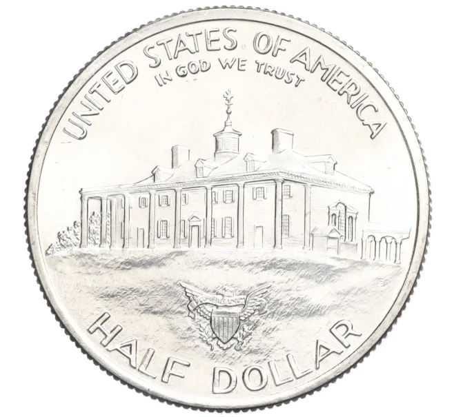 Монета 1/2 доллара 1982 года D США «250 лет со дня рождения Джорджа Вашингтона» (Артикул M2-73819)