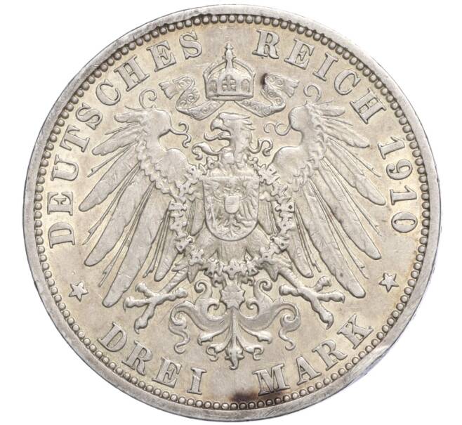 Монета 3 марки 1910 года Германия (Гессен) (Артикул: M2-73834) — Фото №2