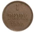 Монета 1 пенни 1902 года Русская Финляндия (Артикул M1-58970)