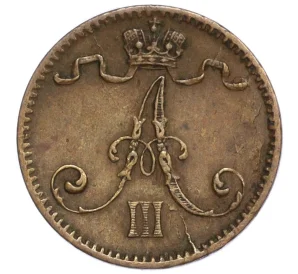 1 пенни 1891 года Русская Финляндия