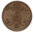 Монета 1 пенни 1891 года Русская Финляндия (Артикул M1-59054)