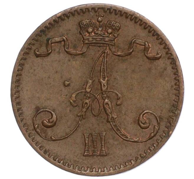 Монета 1 пенни 1891 года Русская Финляндия (Артикул M1-59054)