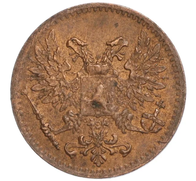 Монета 1 пенни 1917 года Русская Финляндия (Артикул M1-59144)
