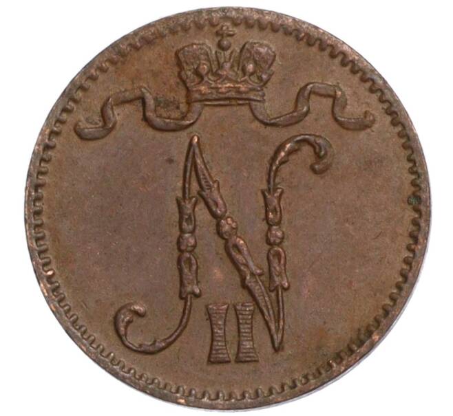 Монета 1 пенни 1913 года Русская Финляндия (Артикул: M1-59189) — Фото №2