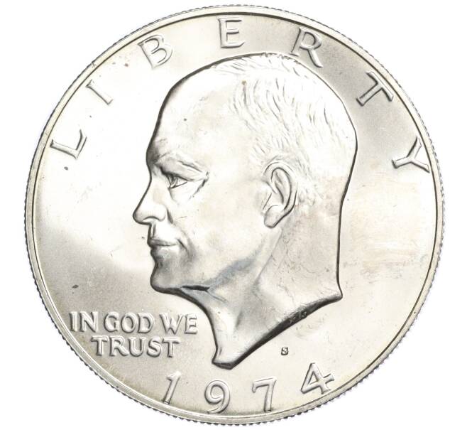 Монета 1 доллар 1974 года S США «Эйзенхауэр» (Артикул M2-73838)