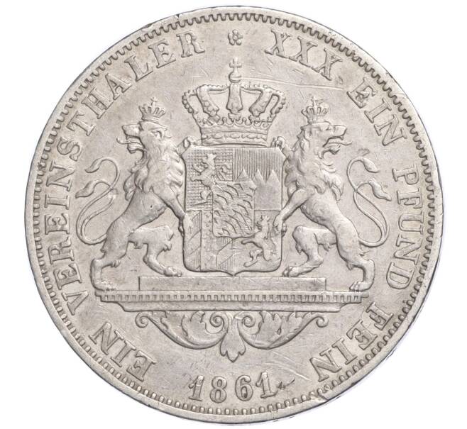 Монета 1 союзный талер 1861 года Бавария (Артикул M2-73854)