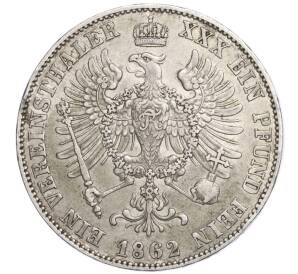 1 союзный талер 1862 года A Пруссия — Фото №2
