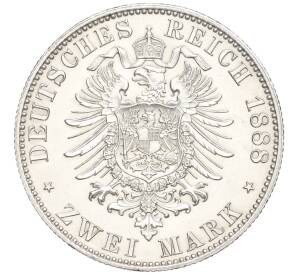 2 марки 1888 года Германия (Пруссия) — Фридрих III — Фото №2