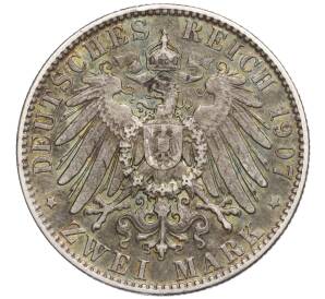2 марки 1907 года Германия (Саксония) — Фото №2