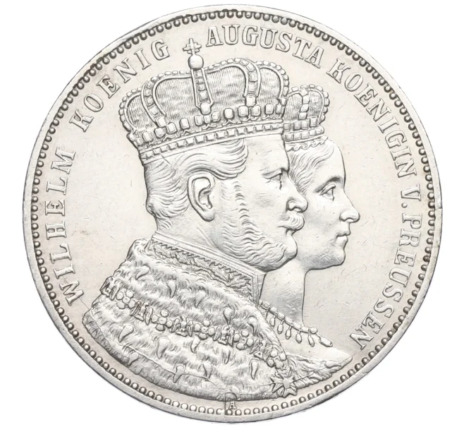 Монета 1 талер 1861 года Пруссия «Коронация Вильгельма I и Августы» (Артикул M2-73884)
