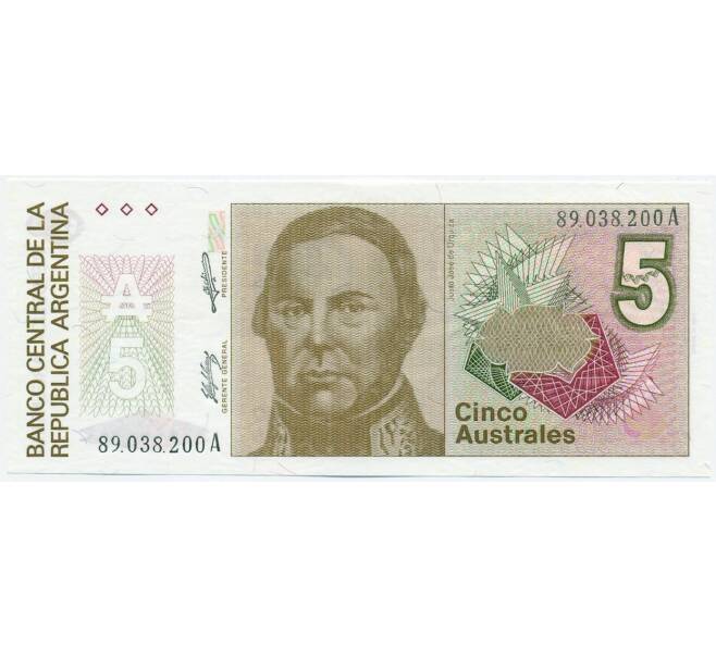 Банкнота 5 аустралей 1987 года Аргентина (Артикул K12-07719)