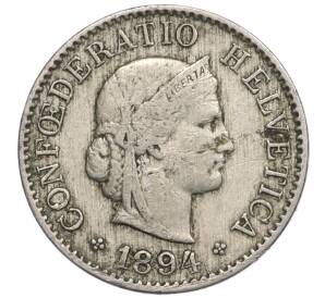 5 раппенов 1894 года Швейцария — Фото №1