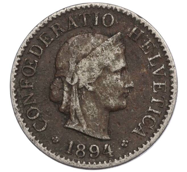 Монета 5 раппенов 1894 года Швейцария (Артикул K12-07843)