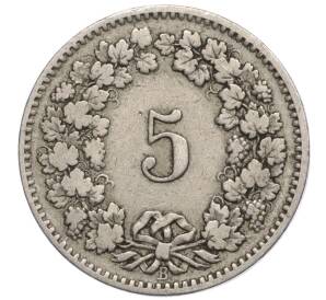 5 раппенов 1893 года Швейцария — Фото №2