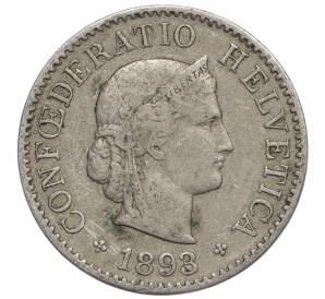 5 раппенов 1893 года Швейцария — Фото №1