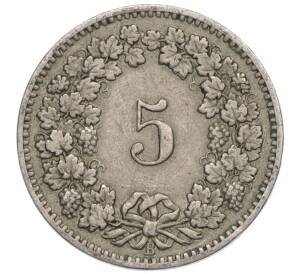 5 раппенов 1893 года Швейцария — Фото №2