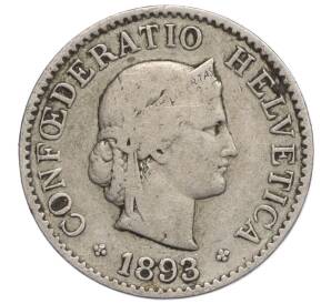 5 раппенов 1893 года Швейцария — Фото №1