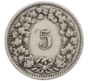 5 раппенов 1893 года Швейцария — Фото №2