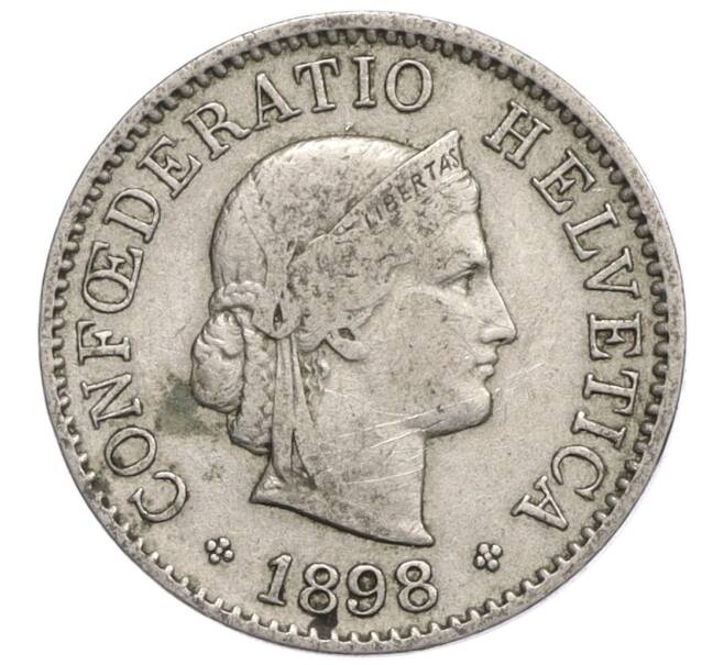 Монета 5 раппенов 1898 года Швейцария (Артикул K12-07890)