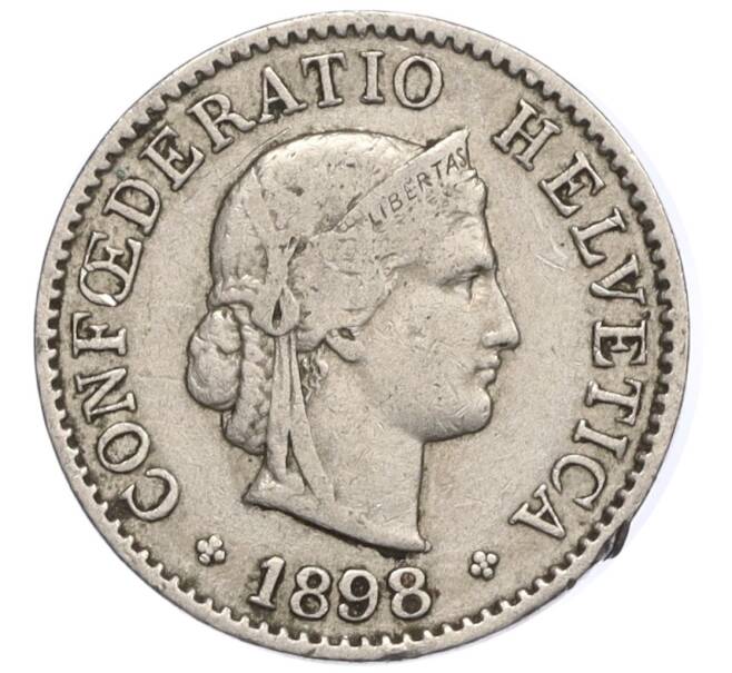 Монета 5 раппенов 1898 года Швейцария (Артикул K12-07898)
