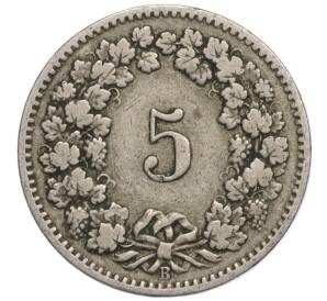 5 раппенов 1895 года Швейцария — Фото №2