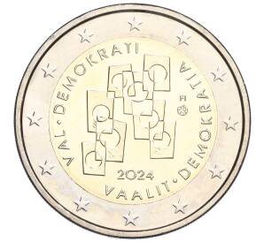 2 евро 2024 года Финляндия «Выборы и демократия» — Фото №1