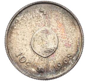 10 центов 1968 года Свазиленд «Независимость»