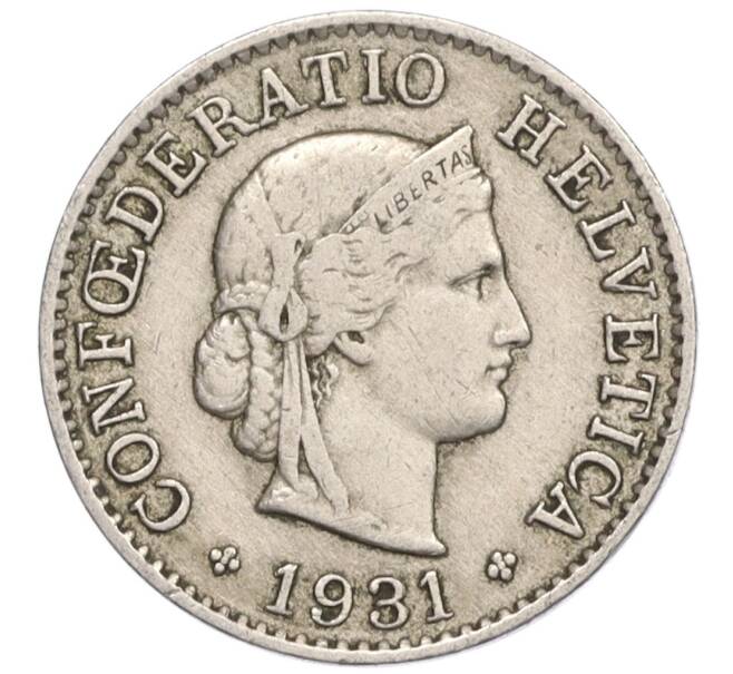 Монета 5 раппенов 1931 года Швейцария (Артикул K12-08233)