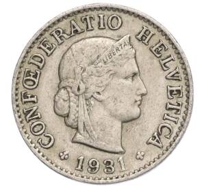 5 раппенов 1931 года Швейцария