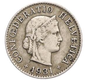 5 раппенов 1931 года Швейцария