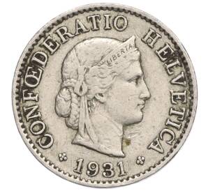 5 раппенов 1931 года Швейцария