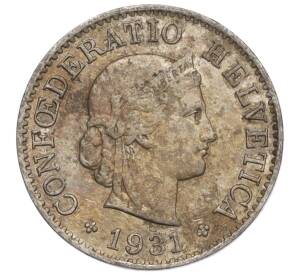 5 раппенов 1931 года Швейцария