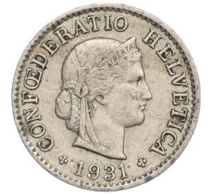 5 раппенов 1931 года Швейцария