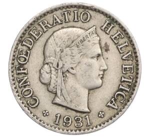 5 раппенов 1931 года Швейцария — Фото №1