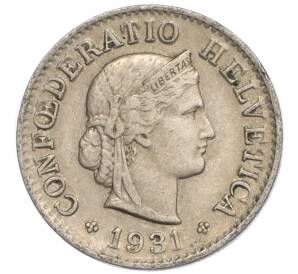 5 раппенов 1931 года Швейцария