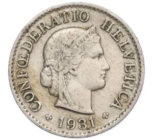 5 раппенов 1931 года Швейцария