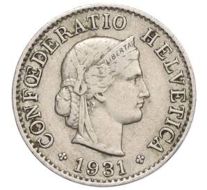 5 раппенов 1931 года Швейцария