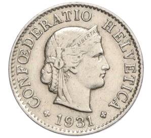 5 раппенов 1931 года Швейцария