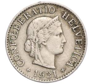 5 раппенов 1931 года Швейцария