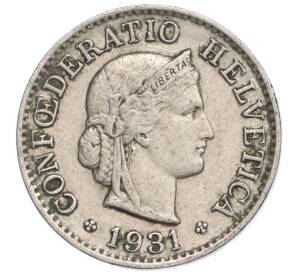 5 раппенов 1931 года Швейцария — Фото №1