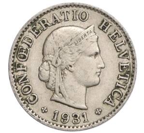 5 раппенов 1931 года Швейцария — Фото №1