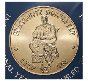 1 тала 1981 года Самоа и Сисифо «Франклин Рузвельт — Международный год инвалидов» (в оригинальной коробке) — Фото №1