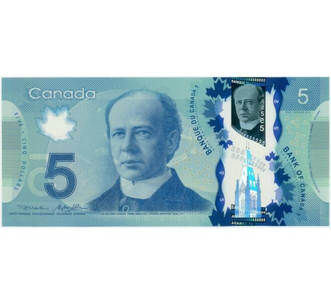 Банкнота 5 долларов 2013 года Канада (Артикул K12-08567)